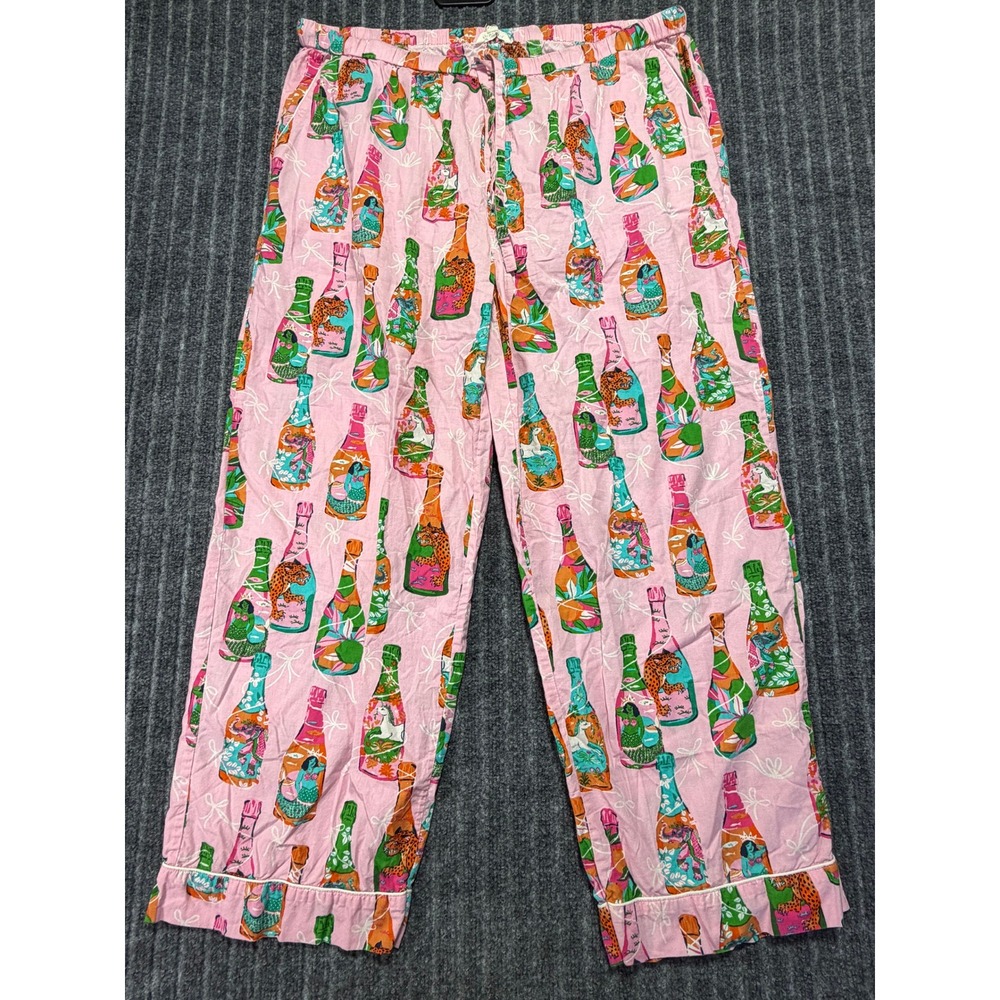 Printfresh Pop the Bubbly PJ Pants XL Organic Cotton Sleepwear Colorful